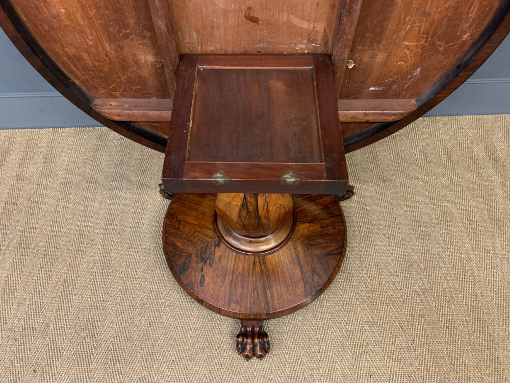Early Victorian Rosewood Loo Table View XVI