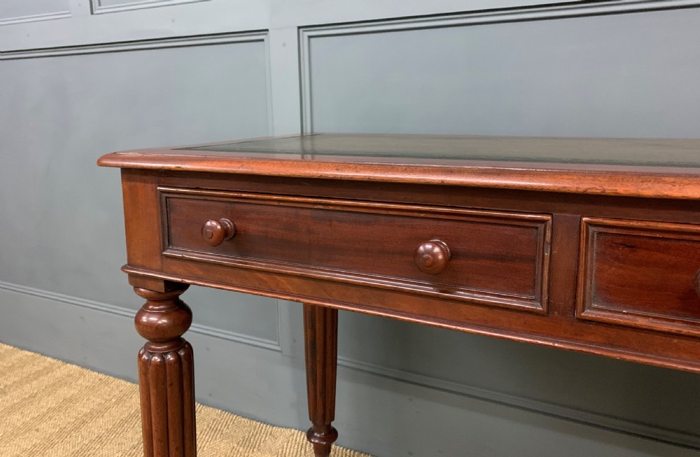 Victorian Mahogany 2 Drawer Writing Table View IV