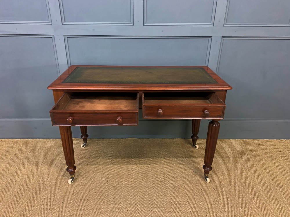 Victorian Mahogany 2 Drawer Writing Table View VI