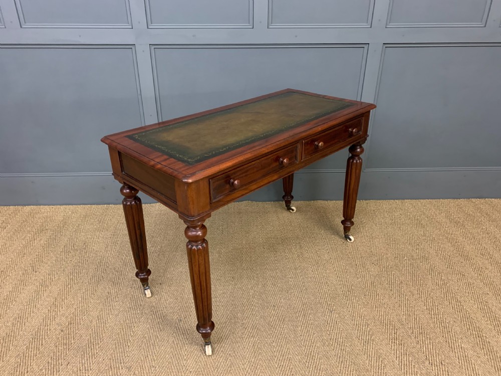 Victorian Mahogany 2 Drawer Writing Table View VII