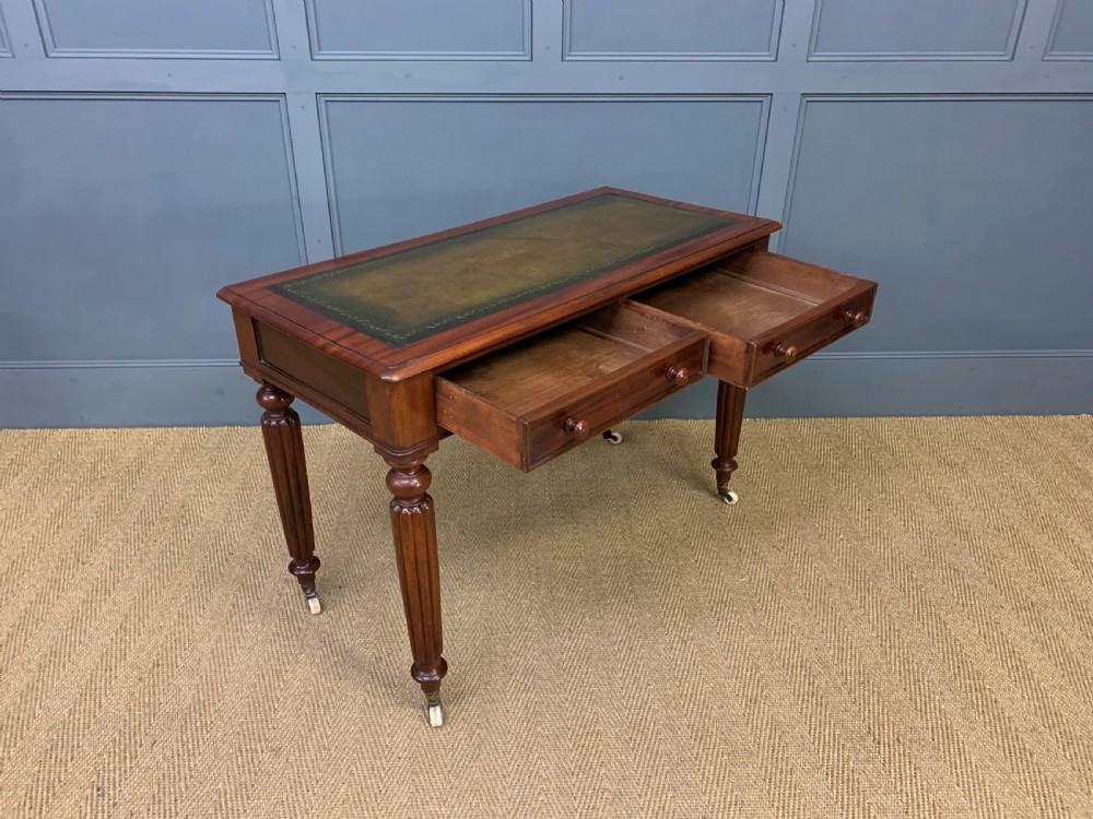 Victorian Mahogany 2 Drawer Writing Table View IX