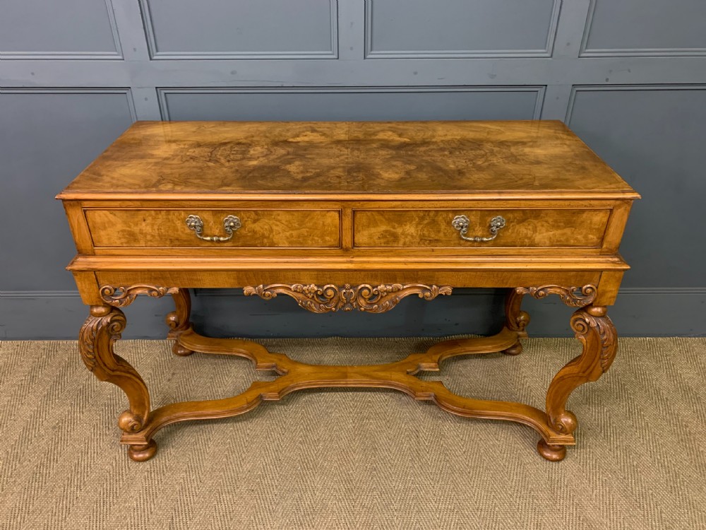 Burr Walnut Console Table View II