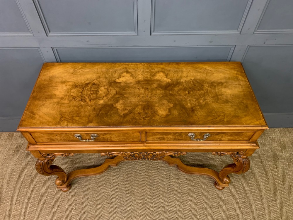 Burr Walnut Console Table View III