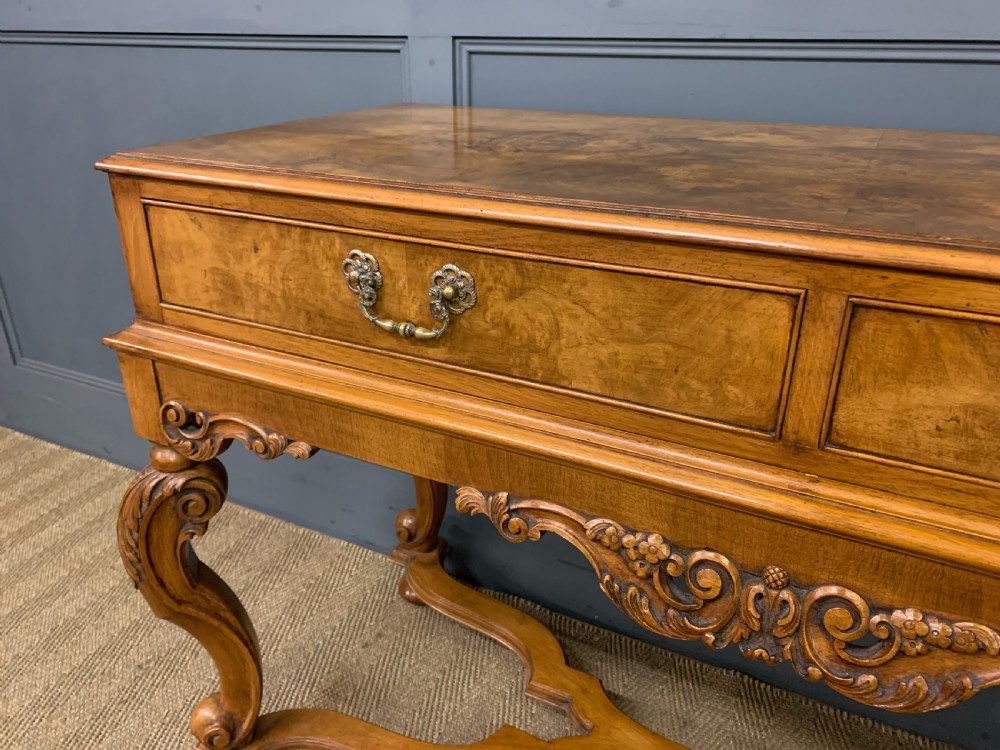 Burr Walnut Console Table View IV