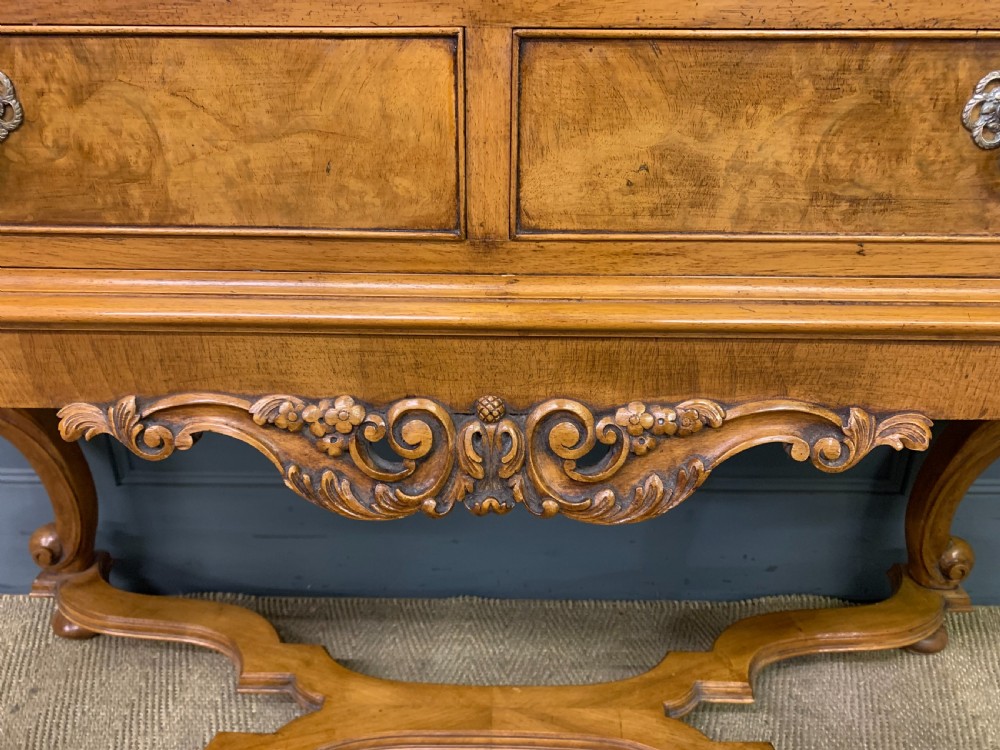 Burr Walnut Console Table View VI