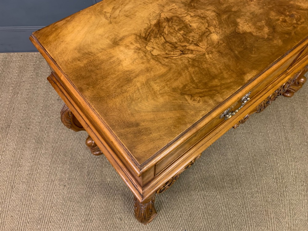 Burr Walnut Console Table View X
