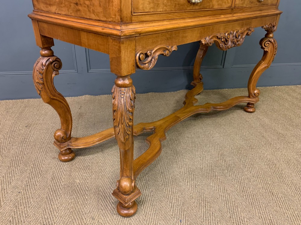 Burr Walnut Console Table View XI