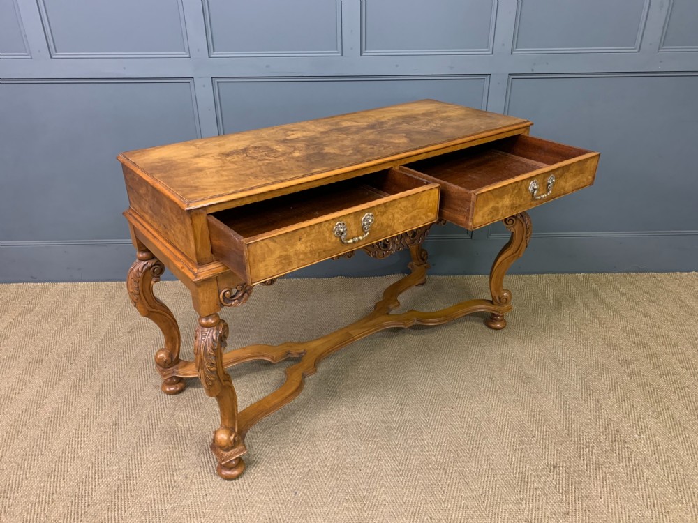 Burr Walnut Console Table View XIII