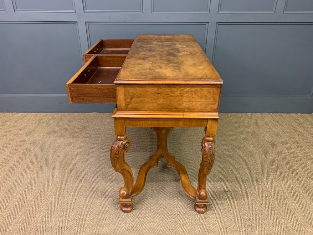 Burr Walnut Console Table View XV