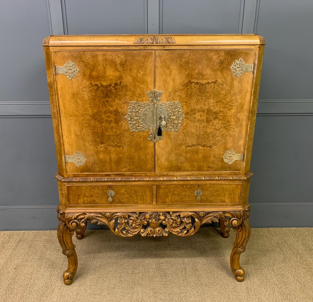 Burr Walnut Cocktail Cabinet