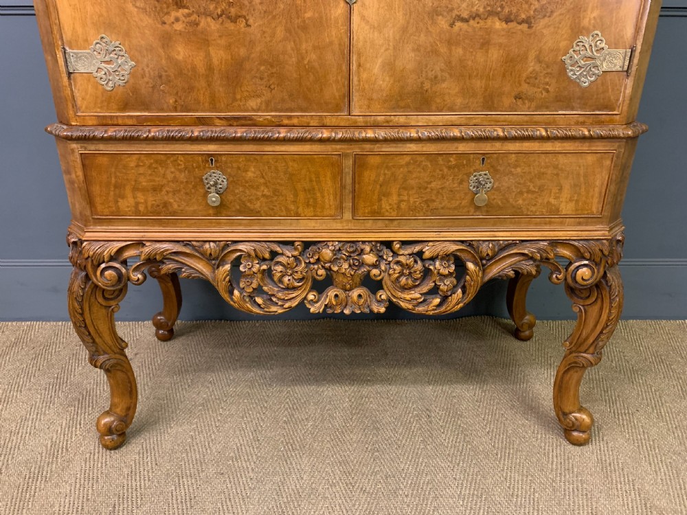 Burr Walnut Cocktail Cabinet View II