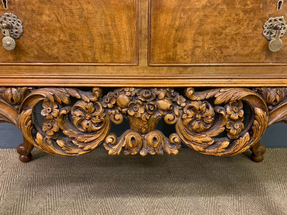 Burr Walnut Cocktail Cabinet View III