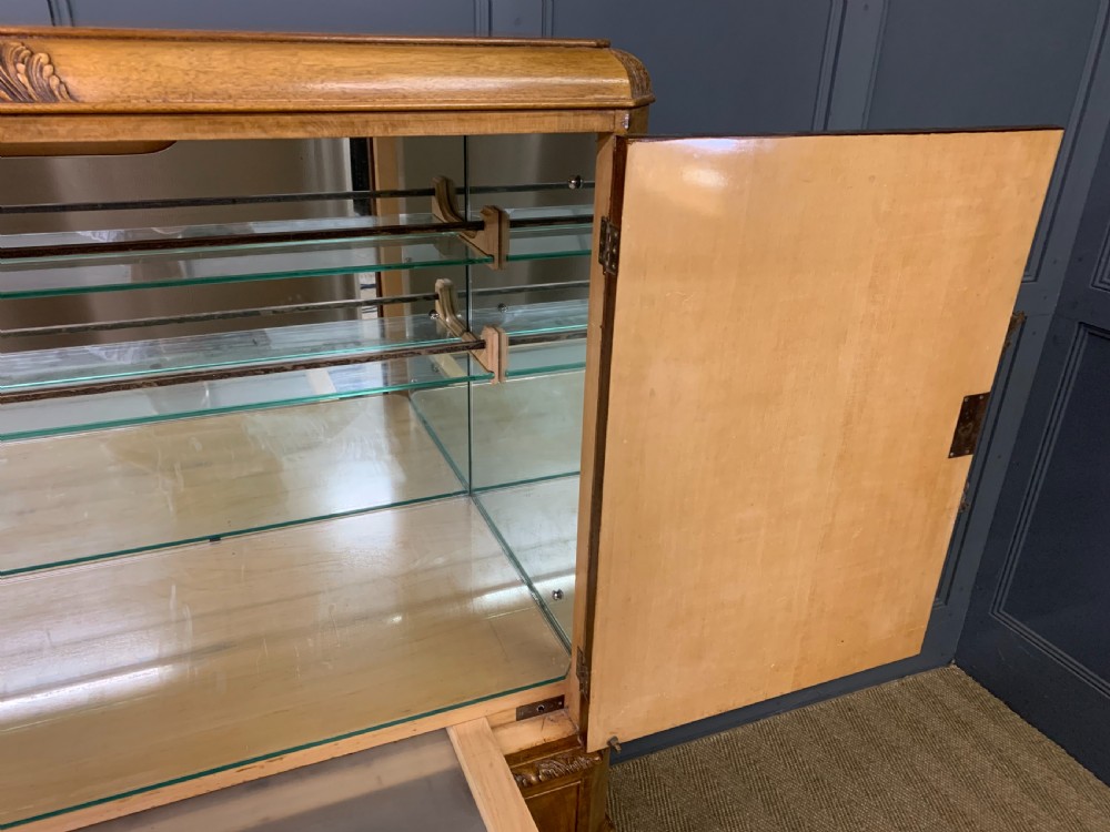 Burr Walnut Cocktail Cabinet View XIV