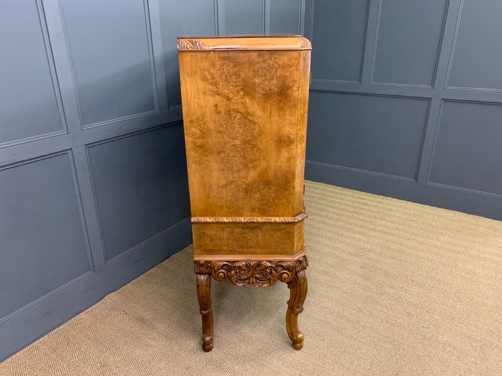 Burr Walnut Cocktail Cabinet View XVI