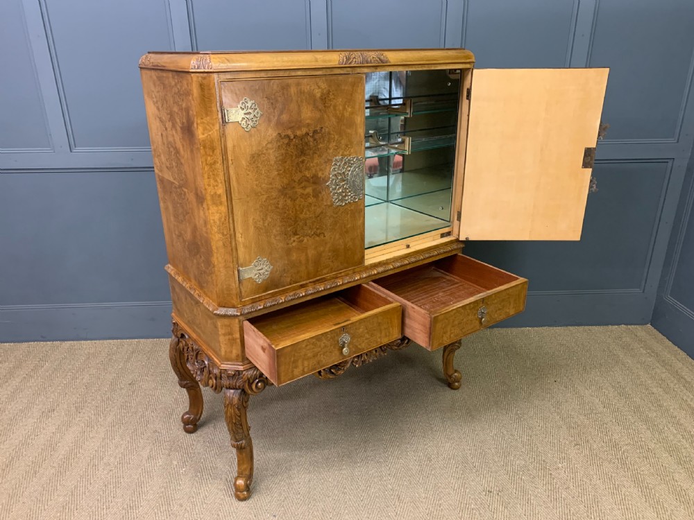 Burr Walnut Cocktail Cabinet View XIX