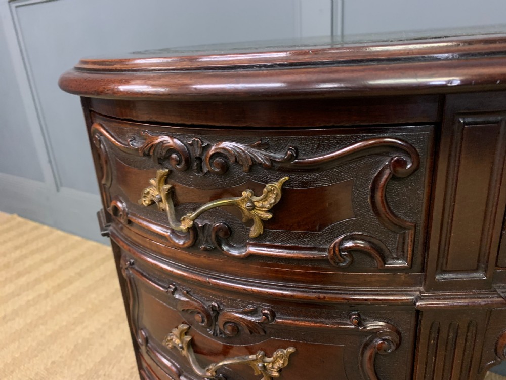 Victorian Mahogany Kidney Desk by Maple & Co. View VII