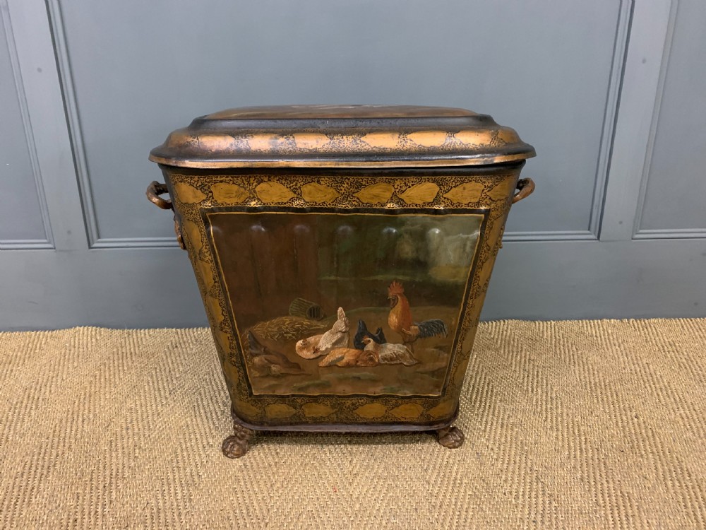 Victorian Toleware Log Bin View II