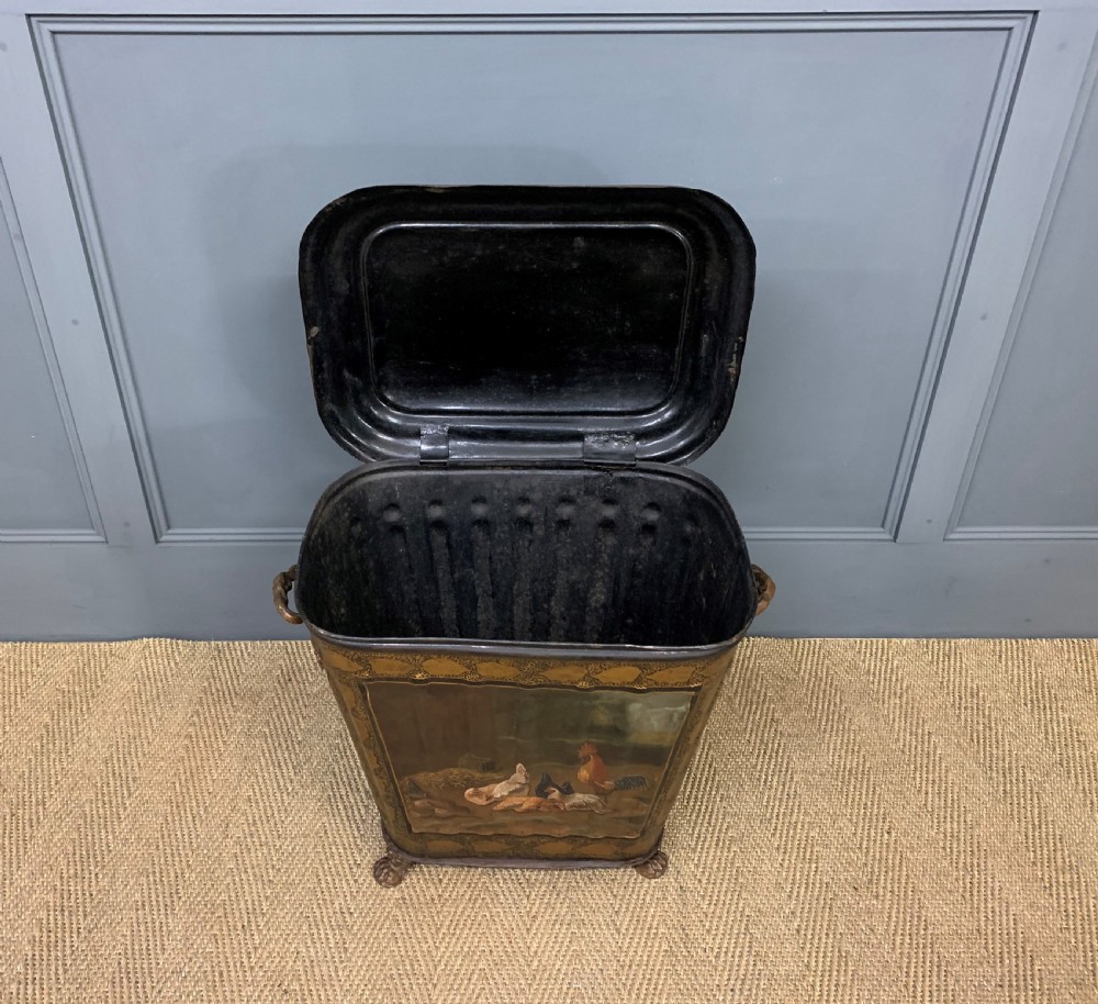 Victorian Toleware Log Bin View IV