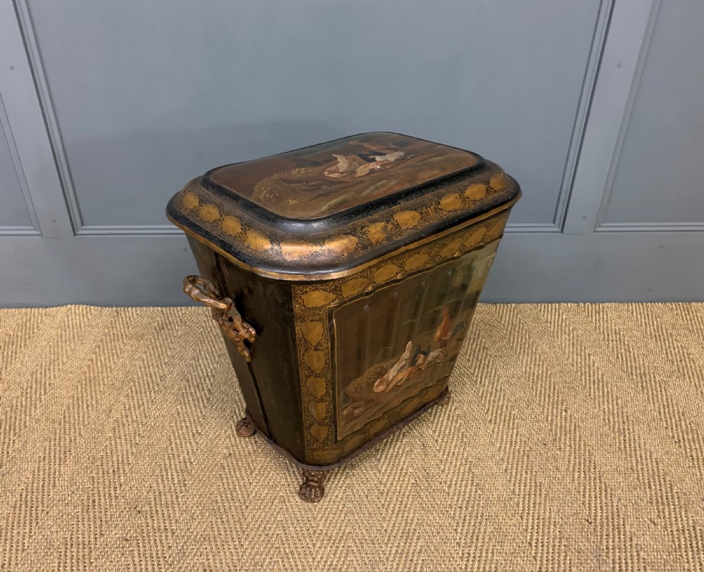 Victorian Toleware Log Bin View VI