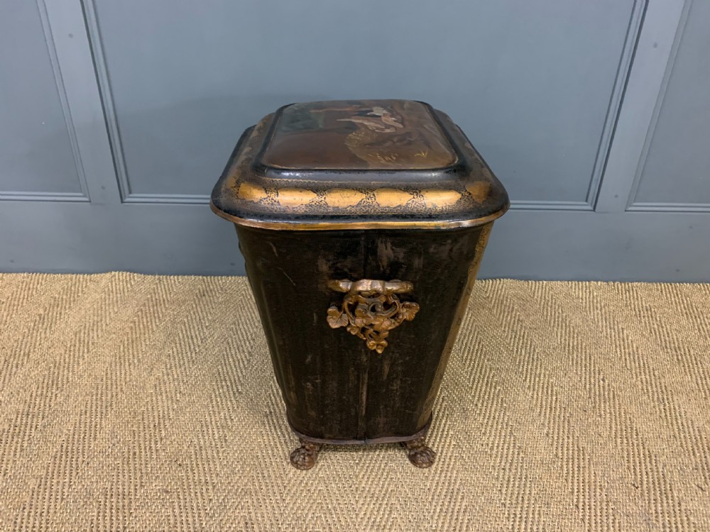 Victorian Toleware Log Bin View IX