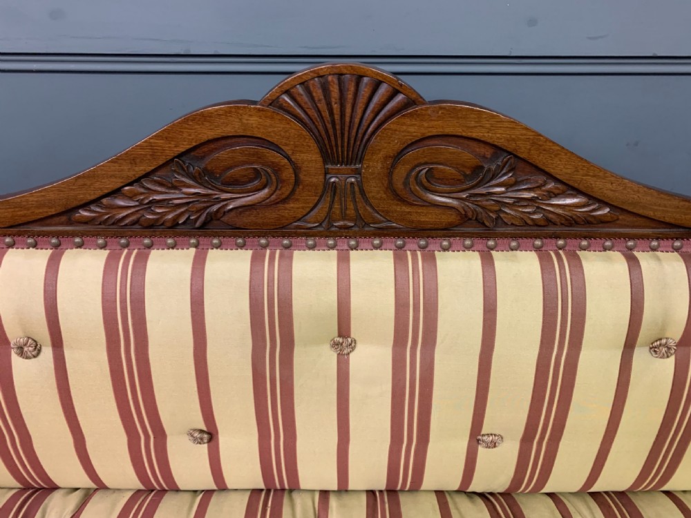 Regency Period Mahogany Scroll End Settee View V