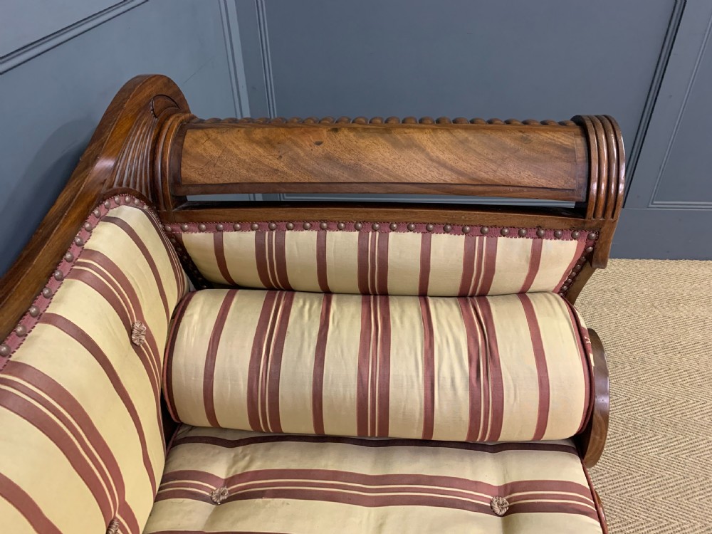 Regency Period Mahogany Scroll End Settee View XIII