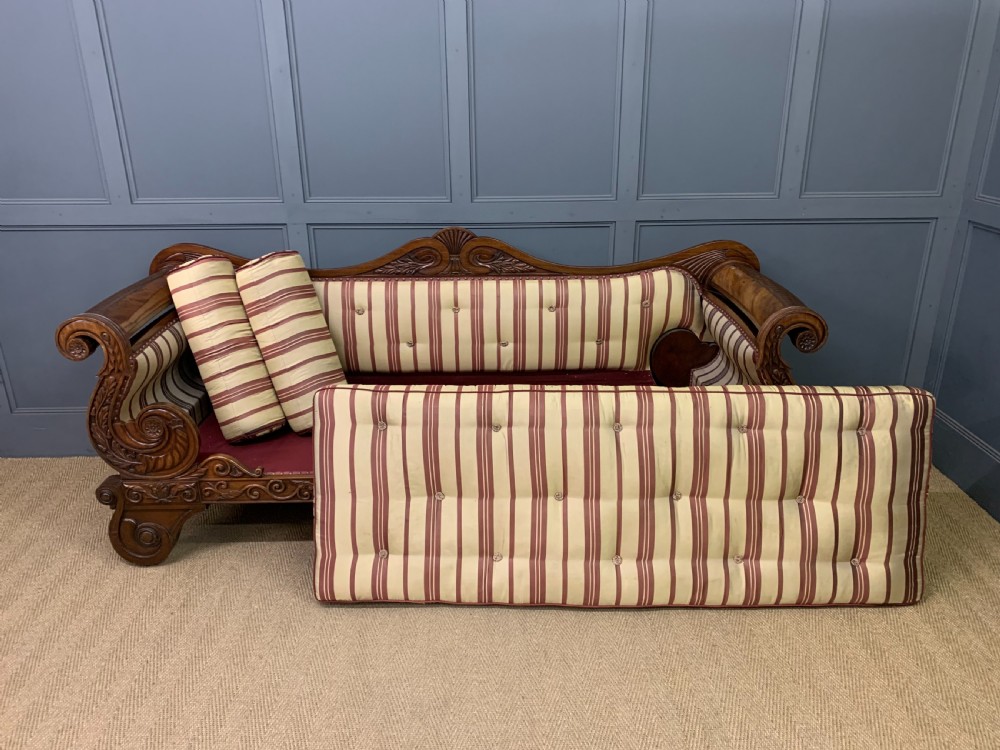 Regency Period Mahogany Scroll End Settee View XV