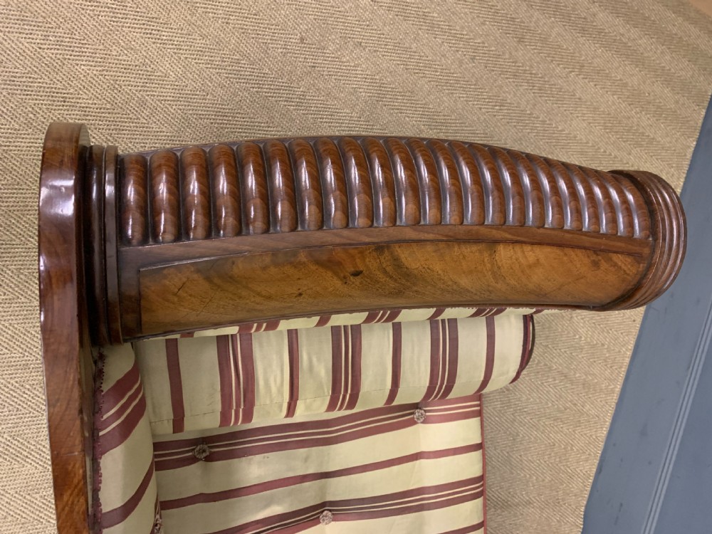 Regency Period Mahogany Scroll End Settee View XIX