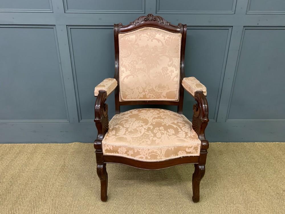 Pair of 19th Century French Mahogany Armchairs View VII