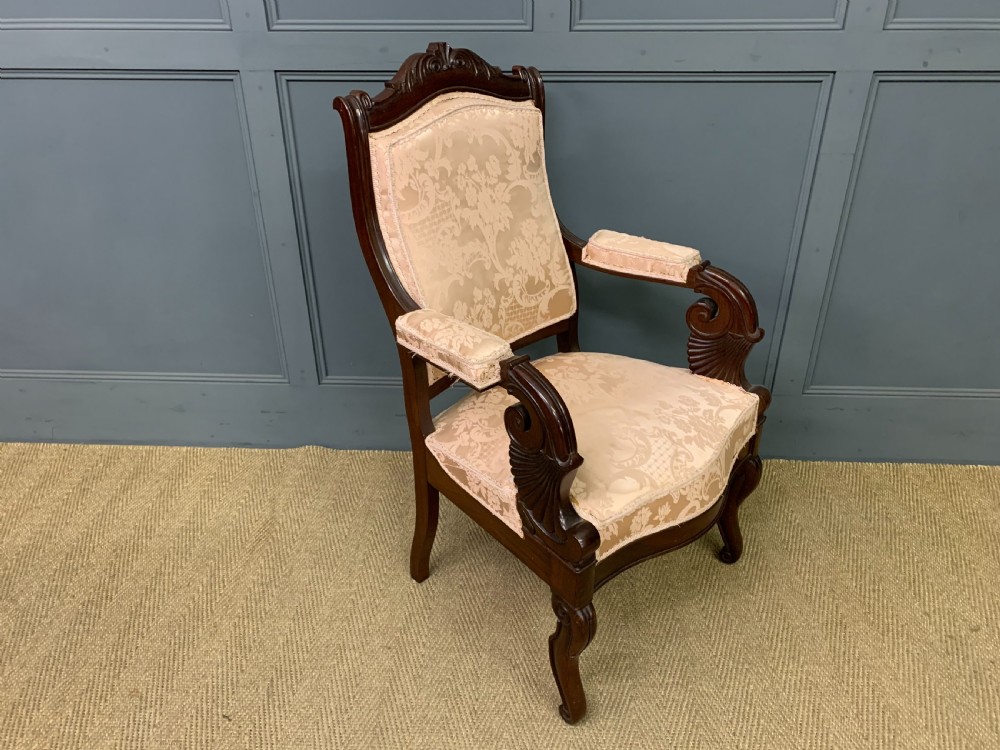 Pair of 19th Century French Mahogany Armchairs View X