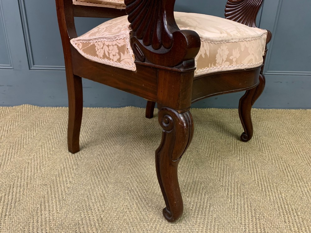 Pair of 19th Century French Mahogany Armchairs View XII