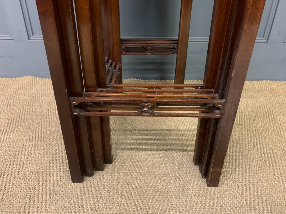 Edwardian Nest of 4 Mahogany Tables View XI
