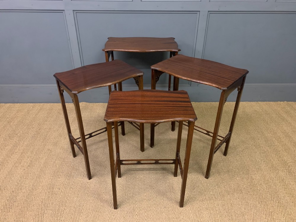 Edwardian Nest of 4 Mahogany Tables View XII