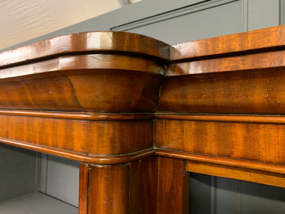 Victorian Mahogany Break Front Open Bookcase View VII