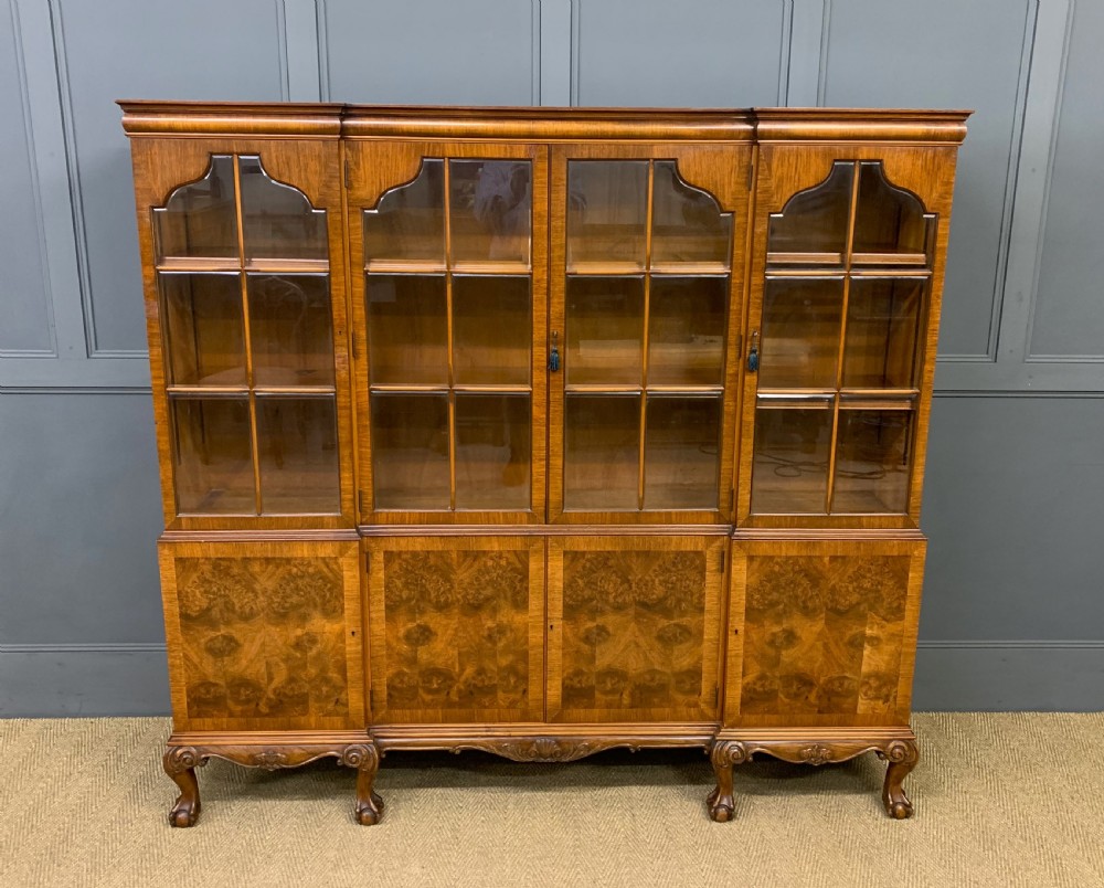 Shapland and Petter Burr Walnut Bookcase