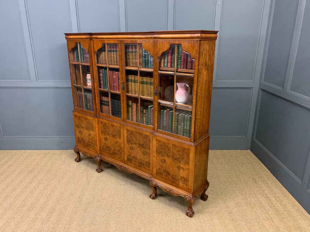 Shapland and Petter Burr Walnut Bookcase View XVIII