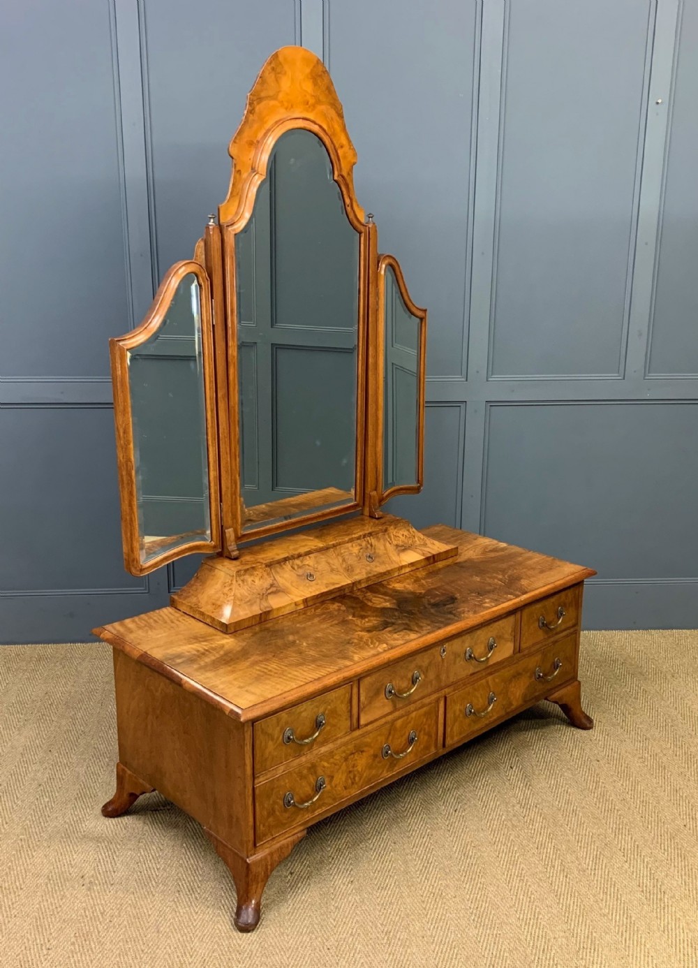 Maurice Adams Burr Walnut Dressing Table