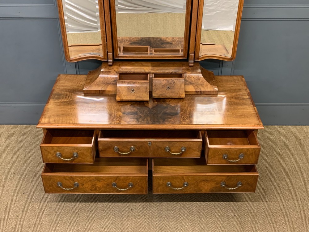 Maurice Adams Burr Walnut Dressing Table View VII