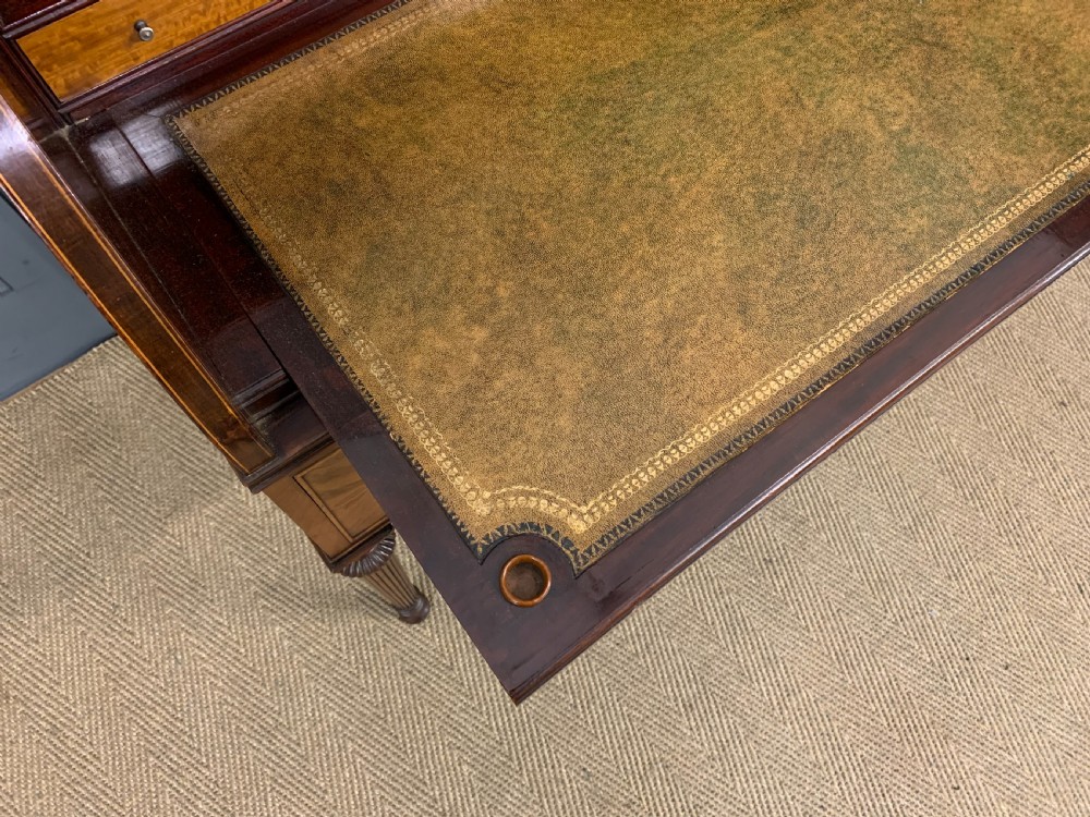 Maple & Co. Inlaid Mahogany Tambour Cylinder Desk View XIII