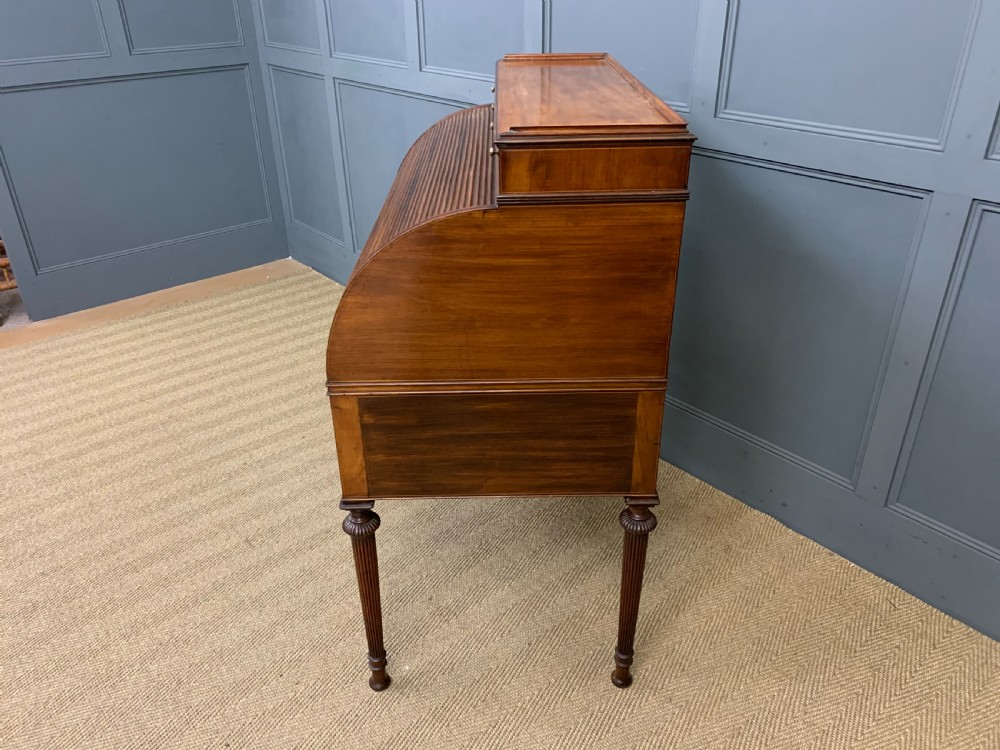 Maple & Co. Inlaid Mahogany Tambour Cylinder Desk View XXI