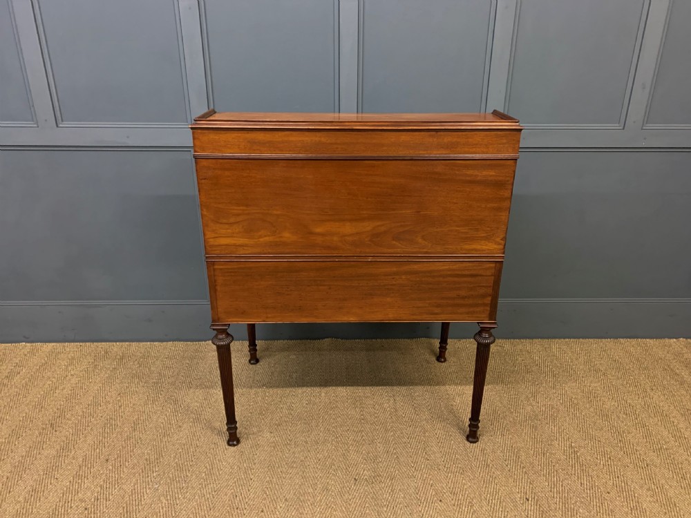 Maple & Co. Inlaid Mahogany Tambour Cylinder Desk View XXII