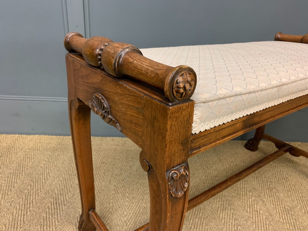 19th Century Rosewood Window Bench View VI