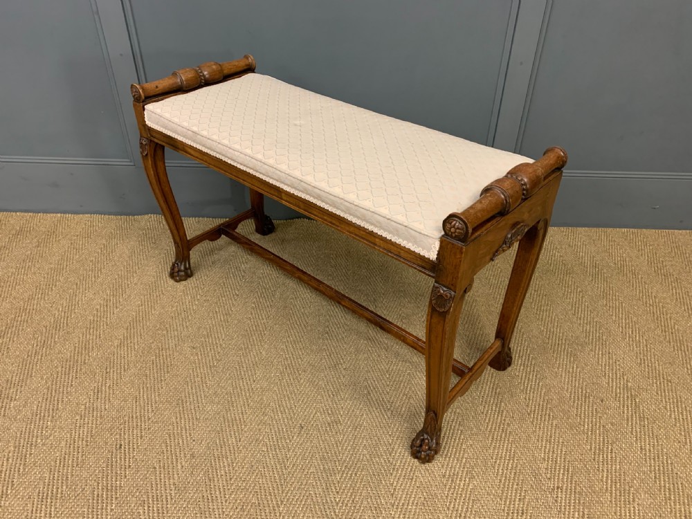 19th Century Rosewood Window Bench View XI