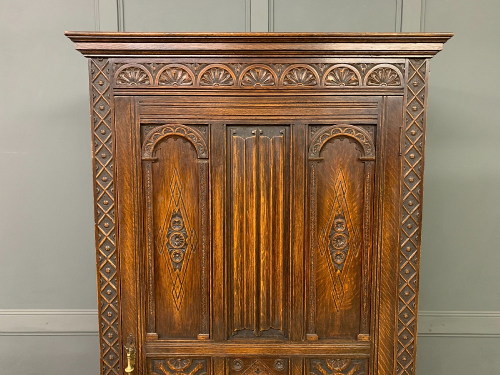 Carved Oak Wardrobe View III