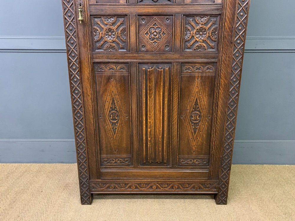 Carved Oak Wardrobe View V