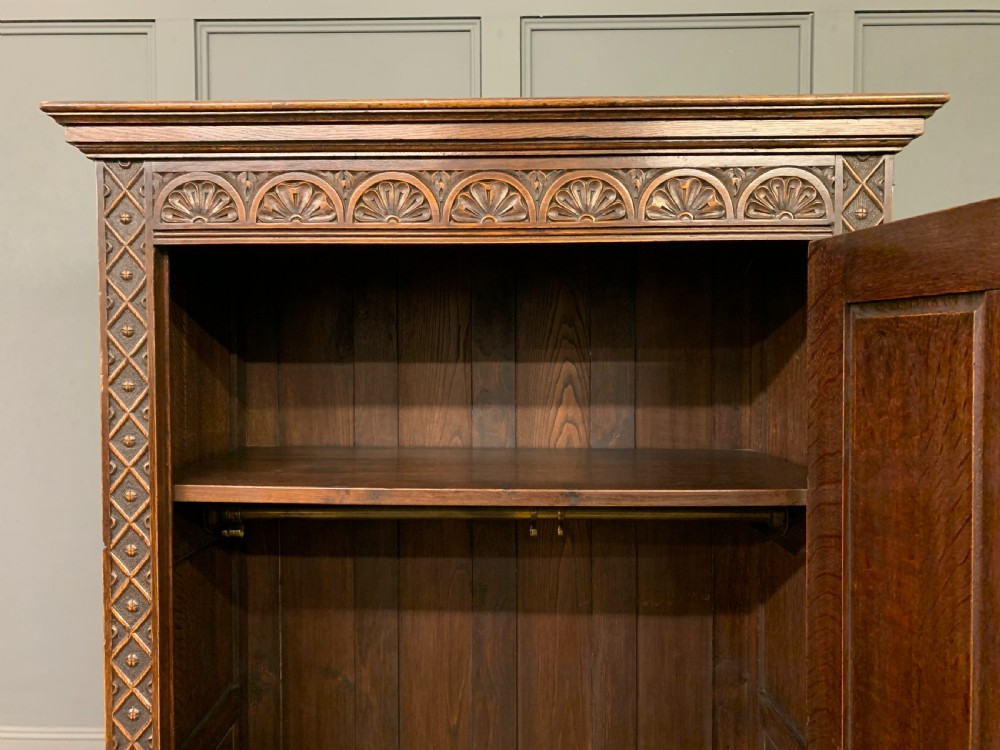 Carved Oak Wardrobe View IX
