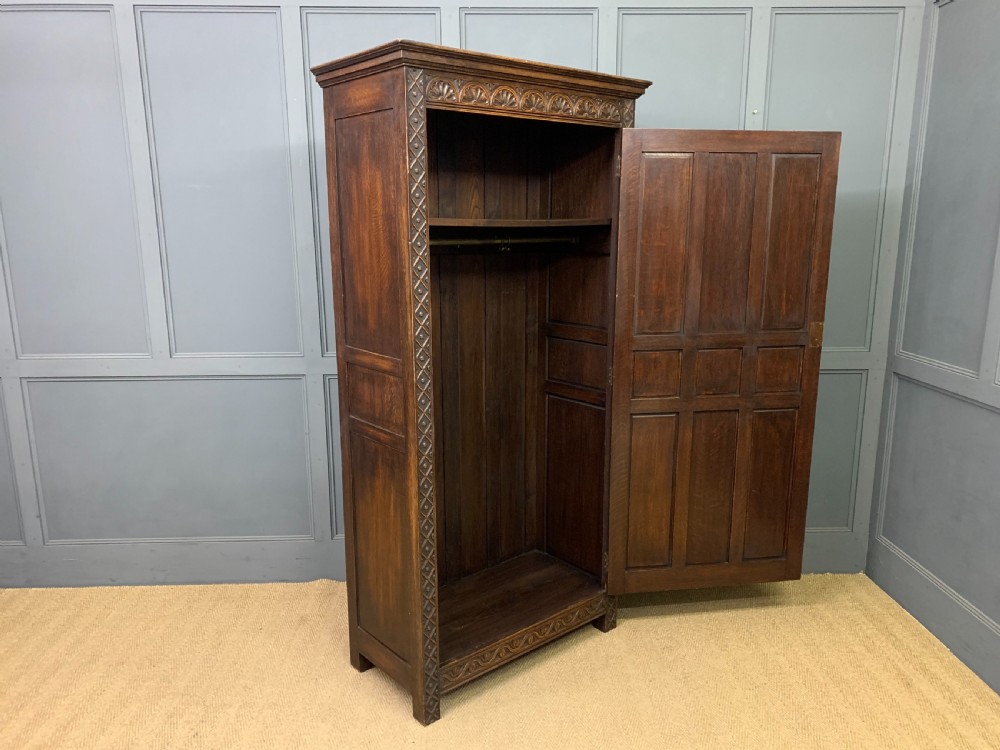 Carved Oak Wardrobe View XII