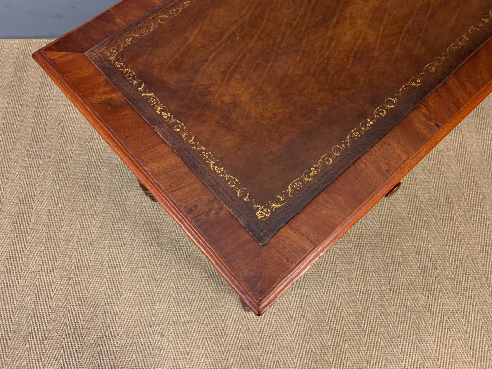 Victorian Mahogany Writing Table by Jas Shoolbred View IX