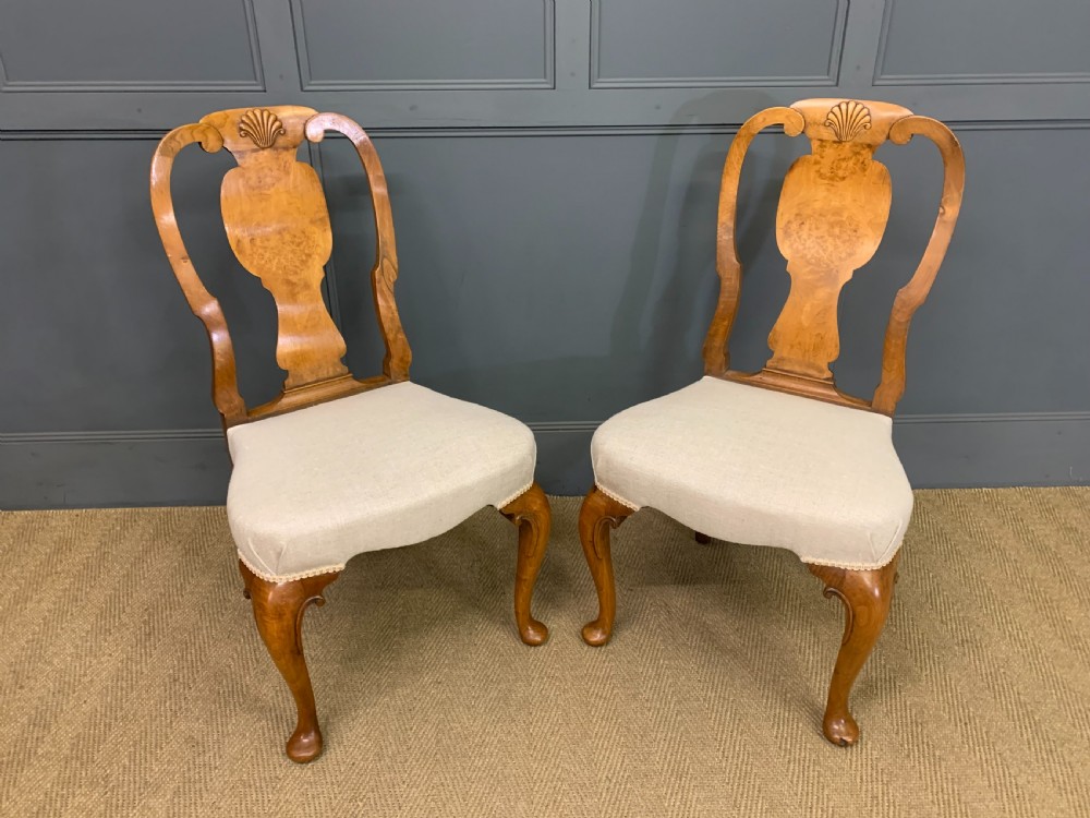 Pair of Walnut Chairs by Maple & Co.