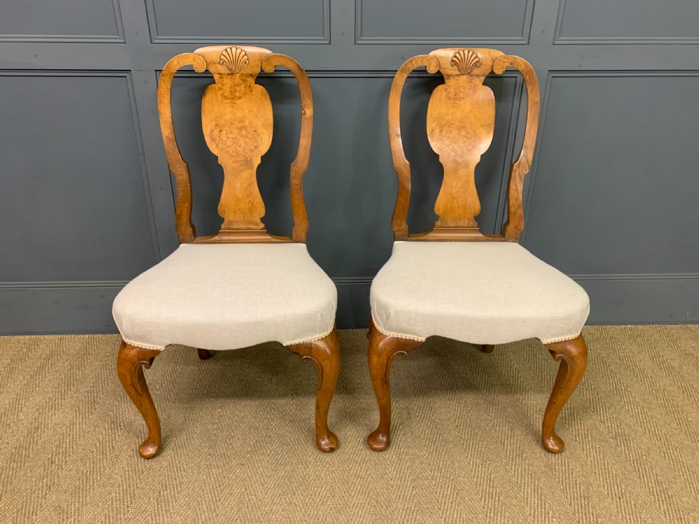 Pair of Walnut Chairs by Maple & Co. View II